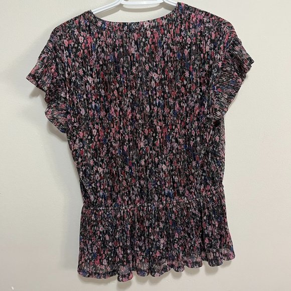 Anthropologie Dionne Metalic Floral Blouse Size Small - Picture 4 of 7